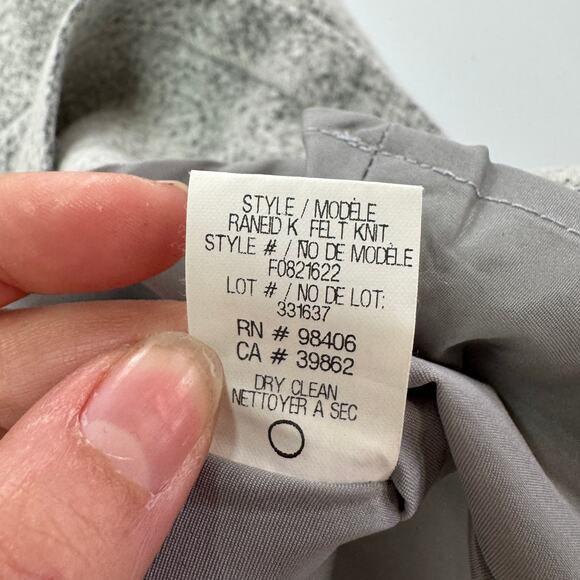 Theory Dress‎ Womens 4 Grey Raneid K Felt Mini Wool Blend - Picture 5 of 9